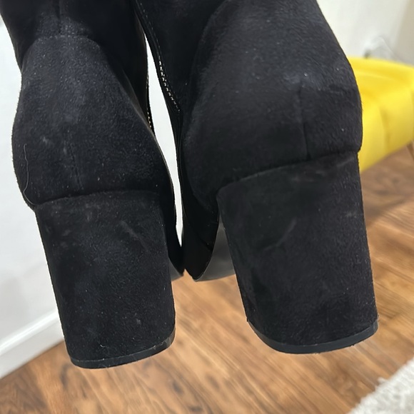 Faux suede ankle boots with zipper detail - Picture 4 of 11